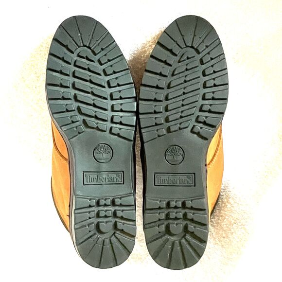 Timberland Boots Vtg Y2K Nubuck Hiking Mid Lace Lug Wheat 9 41 Women Gorp Preppy - Picture 13 of 16